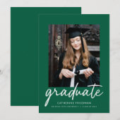 Invitation L'annonce de remise de diplôme (Devant / Derrière)