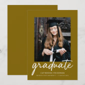 Invitation L'annonce de remise de diplôme (Devant / Derrière)