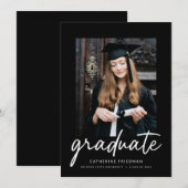 Invitation L'annonce de remise de diplôme (Devant / Derrière)
