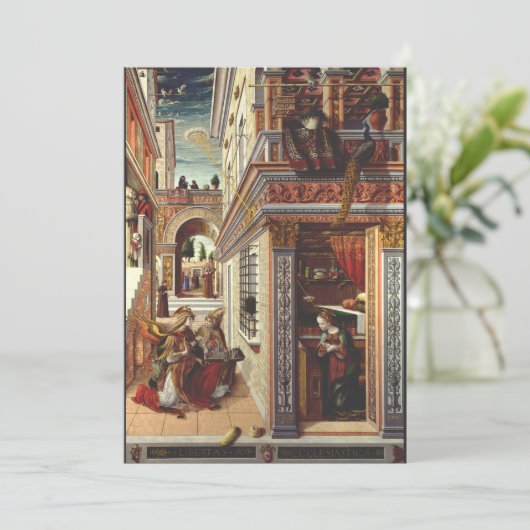 Invitation L'Annonciation, avec Saint Emidius (Debout devant)