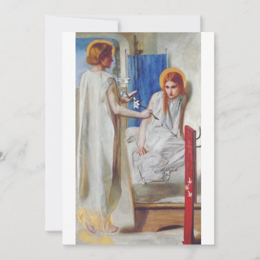 Invitation L'Annonciation par Dante Gabriel Rossetti (Devant)