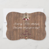 Invitation Lanterne Ancienne Florale Rustique Veux-Tu Me Donn (Dos)