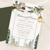 Invitation Lanterne botanique de pins rustiques d'hiver