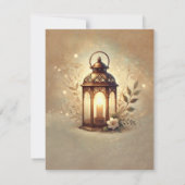 Invitation Lanterne Bronze Lumineuse Romantique Rustique RSVP (Dos)