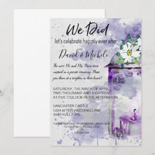 Invitation Lanterne de couleur eau et fleurs après la fête de