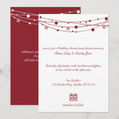 Invitation Lanterne de Double Bonheur Mariage Anniversaire (Devant / Derrière)
