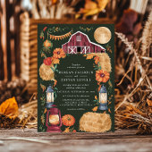 Invitation Lanterne de grange rustique et mariage floral d'au