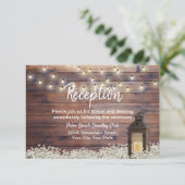 Invitation Lanterne de grange rustique Guirlande Lumineuse Ma (Debout devant)