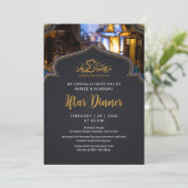 Invitation Lanterne de nuit de dîner Iftar de Ramadan moderne (Debout devant)
