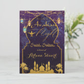 Invitation Lanterne de Nuit Exotique Arabe Aladdin Sweet 16 (Debout devant)