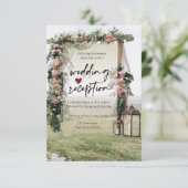 Invitation Lanterne de réception pour tonnelle de mariage (Debout devant)