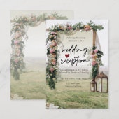 Invitation Lanterne de réception pour tonnelle de mariage (Devant / Derrière)