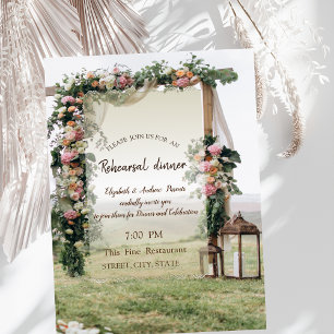 Invitation Lanterne de tonnelle de mariage Dîner de répétitio