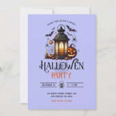 Invitation Lanterne d'Halloween, Bains & Spider Party Invitat (Devant)