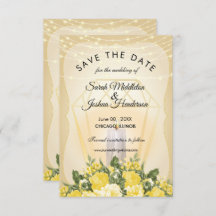 Lanterne dorée et florale jaune