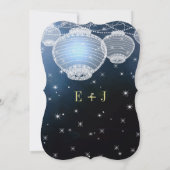 Invitation Lanterne en papier de la marine Mariage du soir so (Dos)