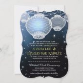 Invitation Lanterne en papier de la marine Mariage du soir so (Devant)