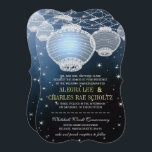 Invitation Lanterne en papier de la marine Mariage du soir so<br><div class="desc">Jardin rustique Soirée chatoyante Mariage Whimsical Navy et Silver Night Mariage Lanternes en papier et Stars Pearl Garland Gradient Invitations arrière - plans. Idéal pour les Mariages de contes de grange ou de fée</div>