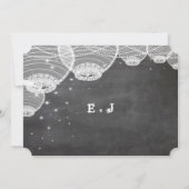 Invitation Lanterne en papier de tableau noir sous les étoile (Dos)