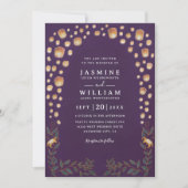 Invitation Lanterne Enchevêtrées Élégantes Mariage Moderne Mi (Devant)