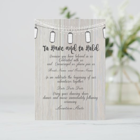 Invitation lanterne Invites (Debout devant)