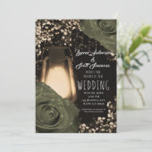 Invitation Lanterne Lumineuse Russe Rose Mariage Sage Invi (Debout devant)