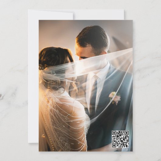 Invitation Lanterne Neige Hiver Elope Réception de mariage se (Dos)