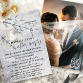Invitation Lanterne Neige Hiver Elope Réception de mariage se