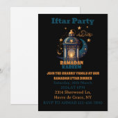Invitation Lanterne Ramadan Kareem Moubarak (Devant / Derrière)