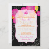 Invitation Lanterne rose et orange PixDezines/bar-mitzvah (Dos)