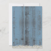 Invitation Lanterne rustique bleu foncé Fête des mariées flor (Dos)