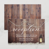 Invitation Lanterne Rustique Mariage Réception de Mariage (Devant / Derrière)