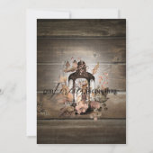 Invitation Lanterne rustique Pays Mariage de grange en bois (Dos)