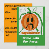 Invitation Lanterne vintage de Jack o' (Devant / Derrière)
