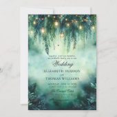 Invitation Lanternes à pendage de forêt enchantées Mariage de (Devant)