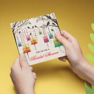 Invitation Lanternes Cerisier Oiseaux Fête des mariées de pri