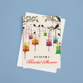 Invitation Lanternes Cerisiers Oiseaux Fêtes des mariées flor