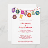 Invitation Lanternes chinoises et double Mariage du bonheur (Devant / Derrière)