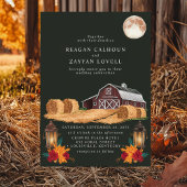 Invitation Lanternes de grange rustique Hay Bales d'automne M