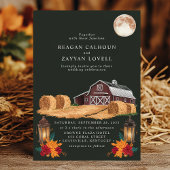Invitation Lanternes de grange rustique Hay Bales d'automne M