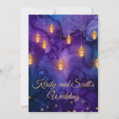 Invitation Lanternes de nuit Mystic Marrakesh & Bokeh Mariage (Dos)