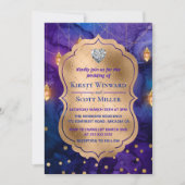 Invitation Lanternes de nuit Mystic Marrakesh & Bokeh Mariage (Devant)