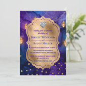 Invitation Lanternes de nuit Mystic Marrakesh & Bokeh Mariage (Debout devant)