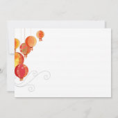 Invitation Lanternes de papier asiatique Mariage blanc (Dos)