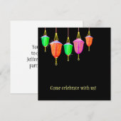 Invitation Lanternes de pendaison - N'importe quelle couleur  (Devant / Derrière)