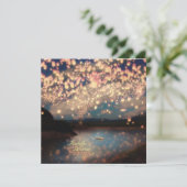 Invitation Lanternes de souhaits d'amour (Debout devant)