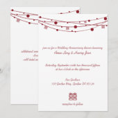 Invitation Lanternes Double Bonheur Mariage Anniversaire (Devant / Derrière)