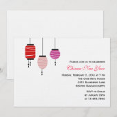 Invitation Lanternes du Nouvel An chinois (Devant / Derrière)