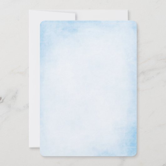 Invitation Lanternes en papier brillant Mariage Cloud bleu (Dos)