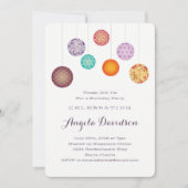 Invitation Lanternes en papier brillant Plum d'anniversaire (Devant)